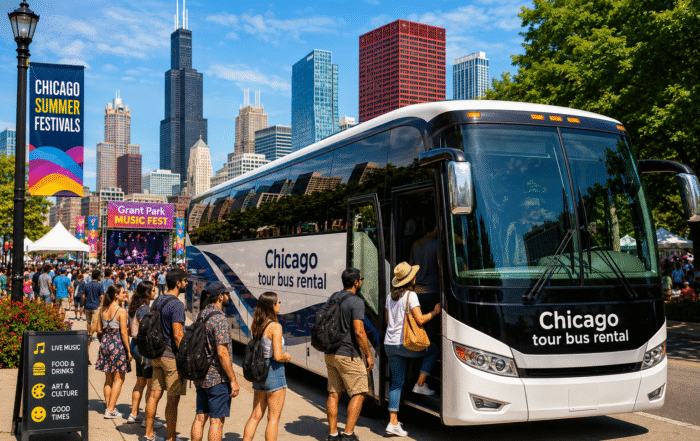 Tour Bus Rental for Chicago Summer Festivals